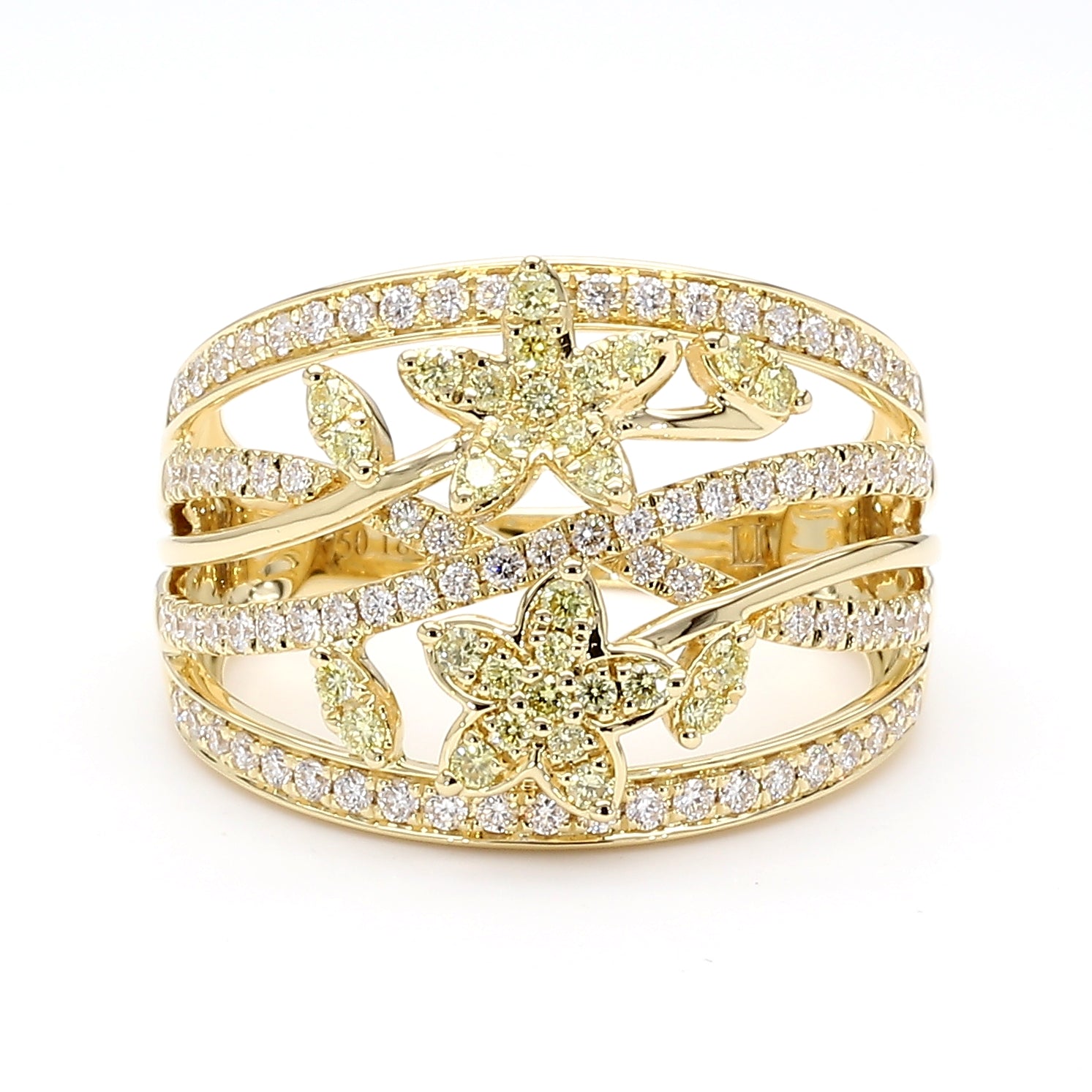 Natural Yellow Round Diamond Ring