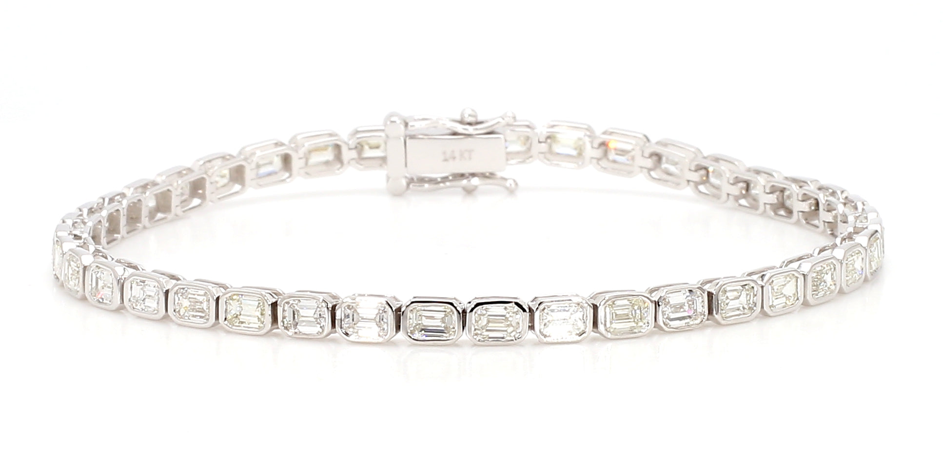 Natural White Emerald Diamond Bracelet