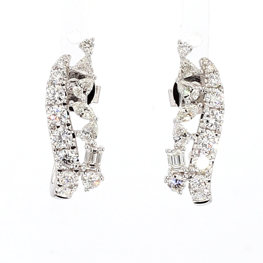 Natural White Round Diamond Earring