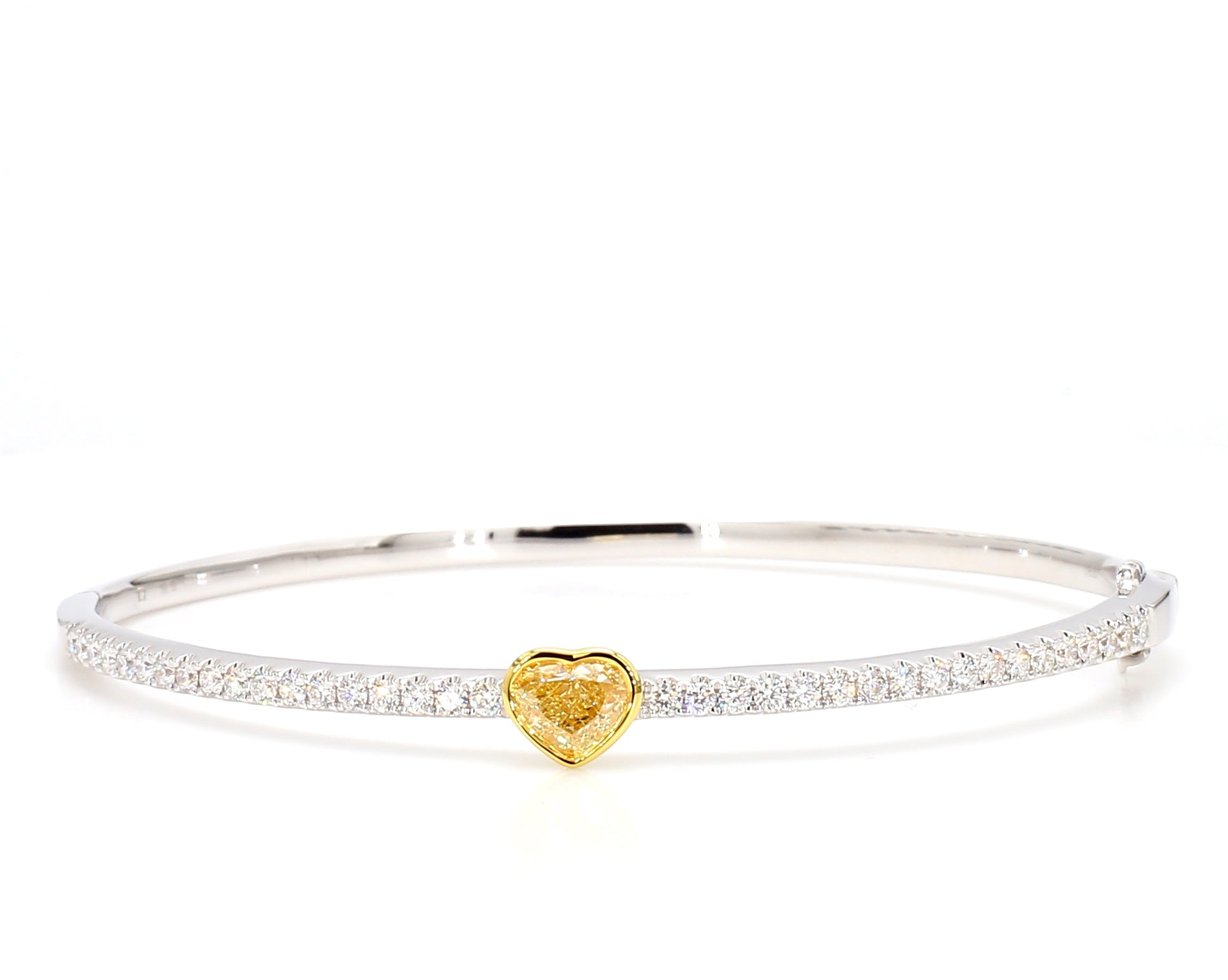 Natural Yellow Heart Diamond Bracelet Gia Certified