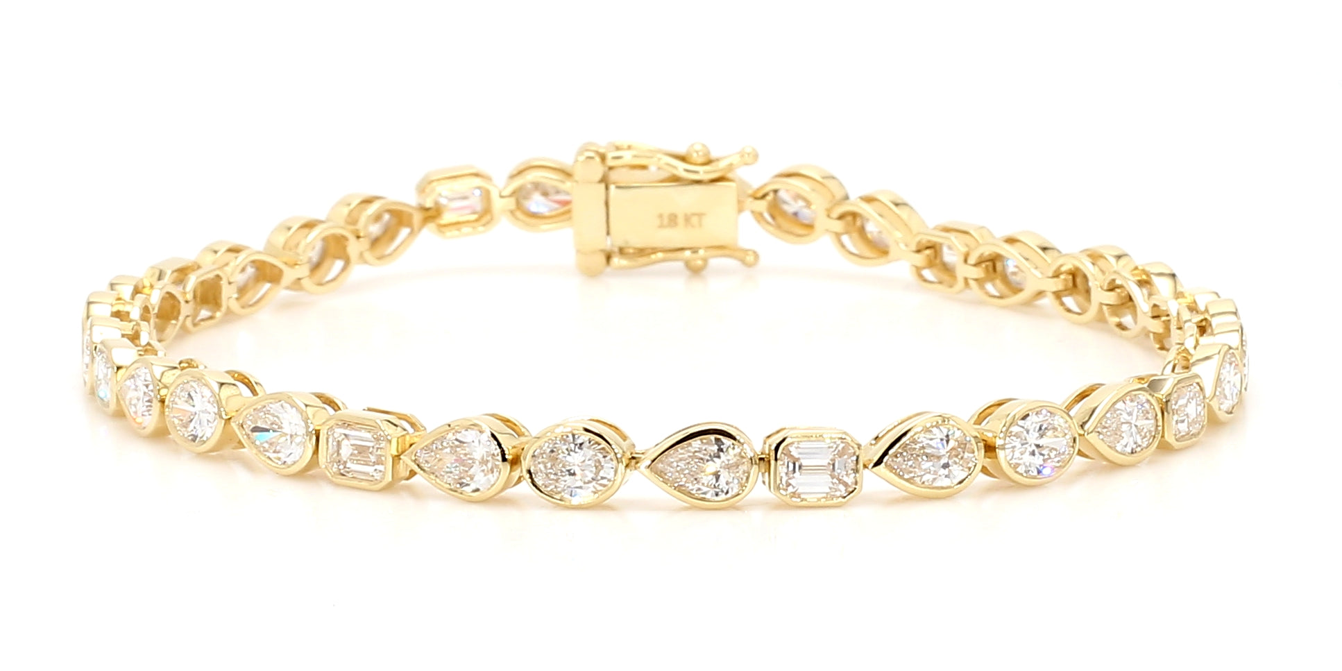Natural White Emerald Diamond Bracelet