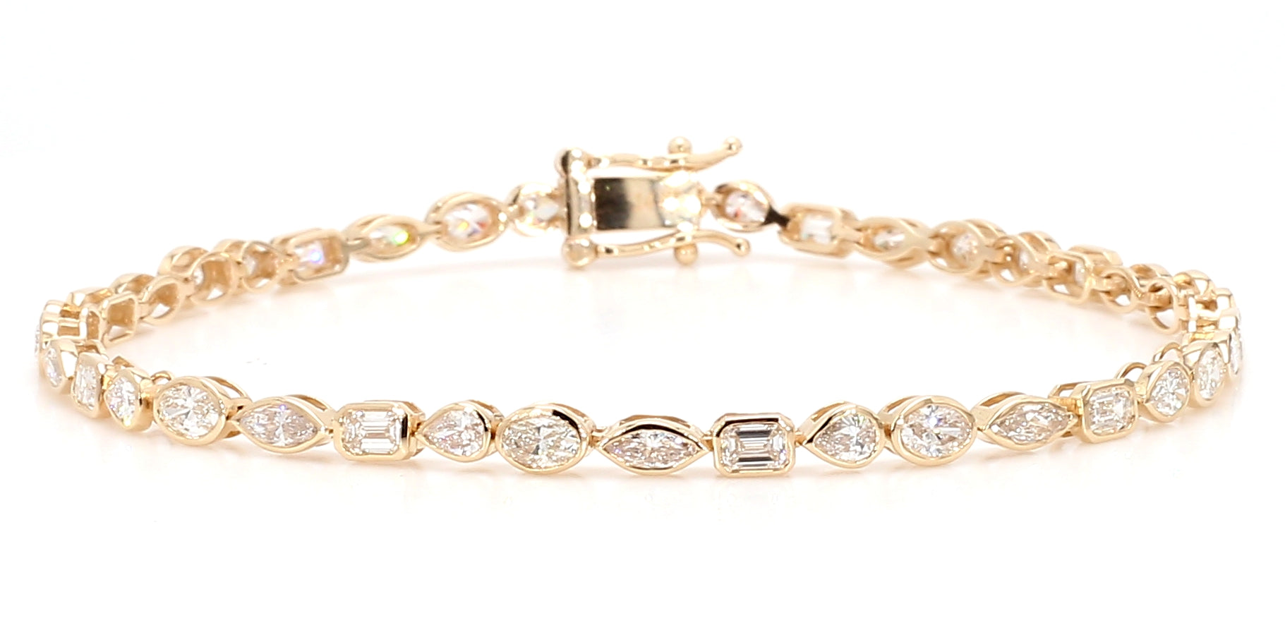 Natural White Oval Diamond Bracelet