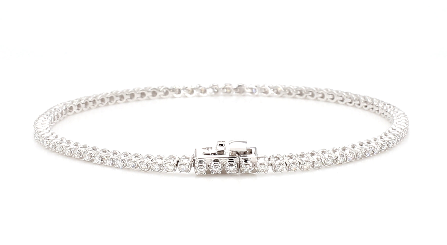 Natural White Round Diamond Bracelet