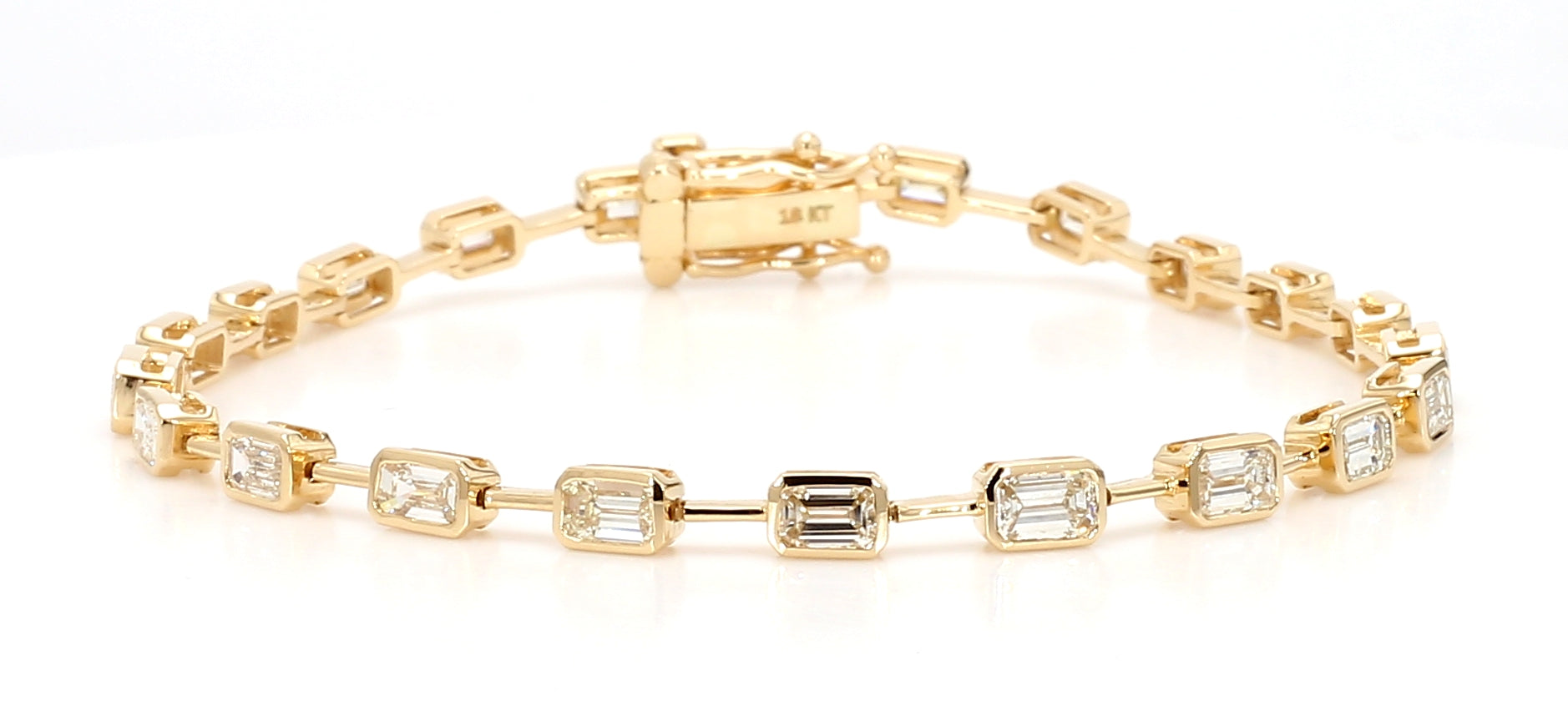 Natural White Emerald Diamond Bracelet