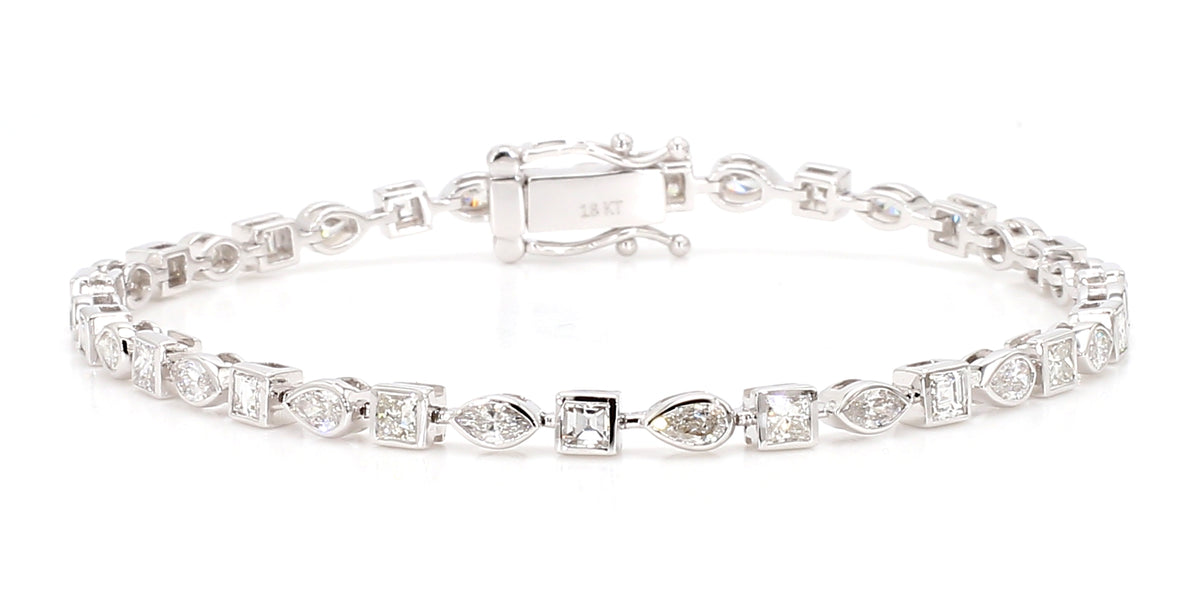 Natural White Mix Diamond Bracelet