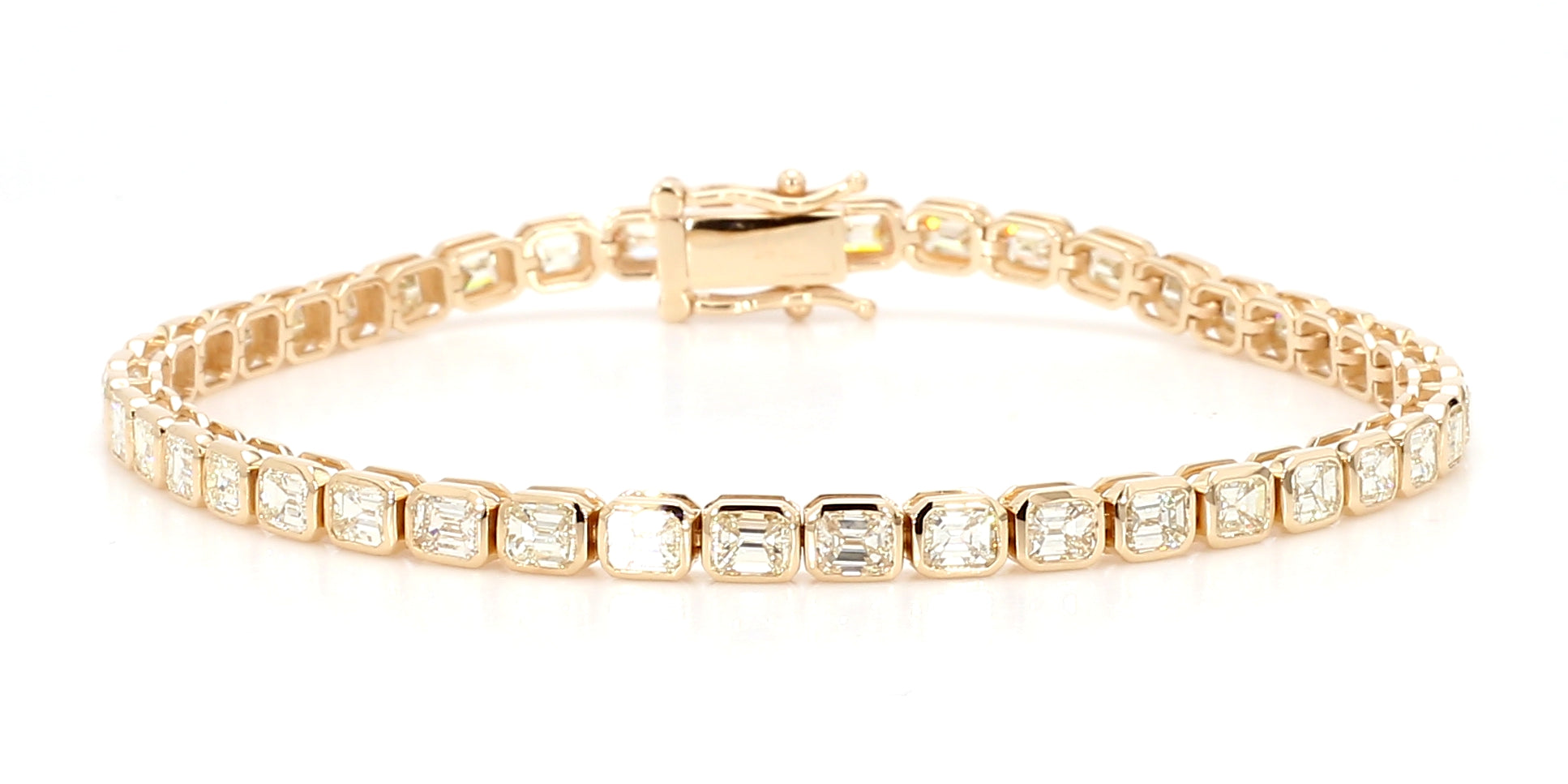 Natural White Emerald Diamond Bracelet