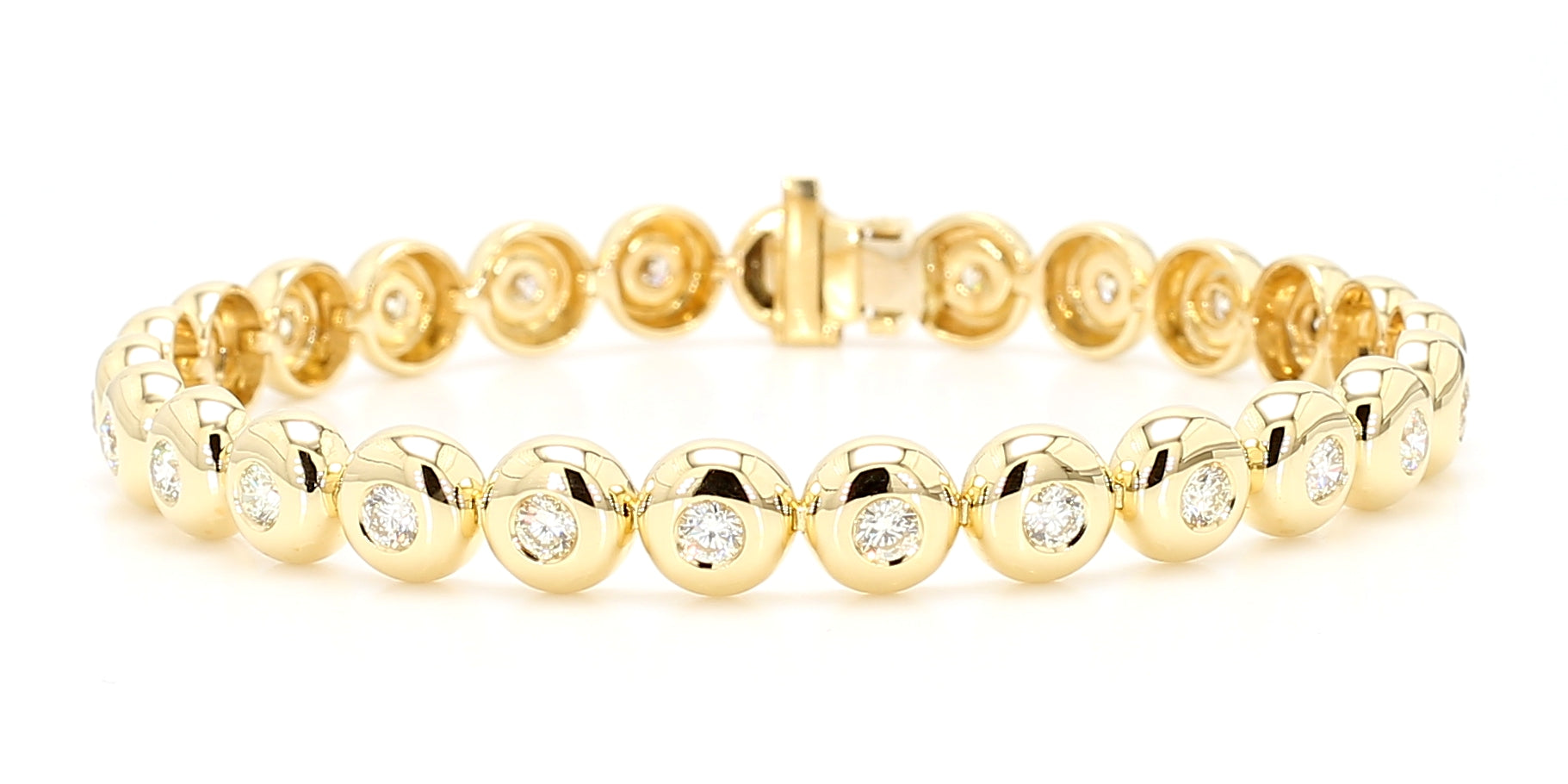 Natural White Round Diamond Bracelet