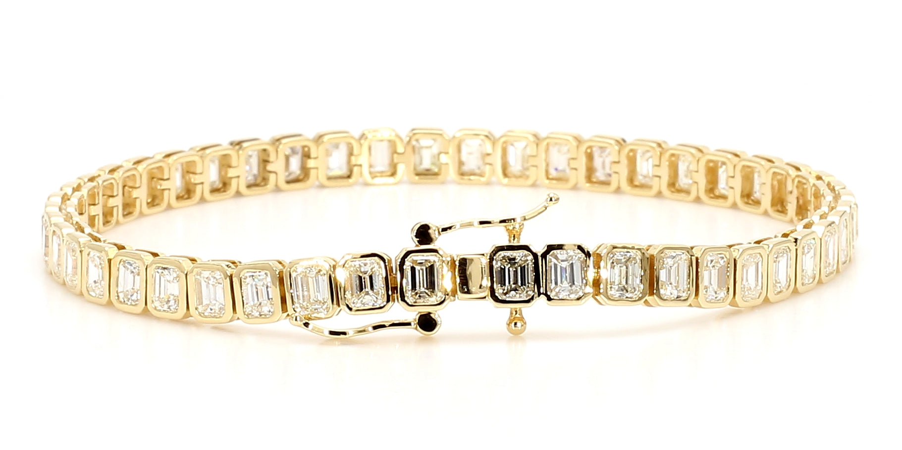 Natural White Emerald Diamond Bracelet