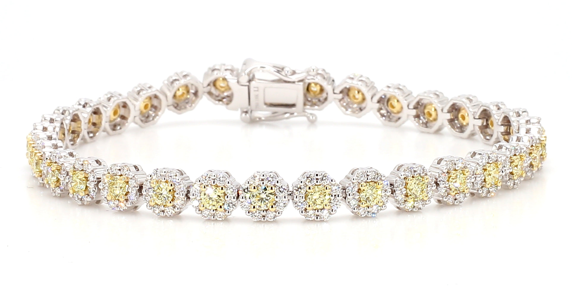 Natural Yellow Round Diamond Bracelet