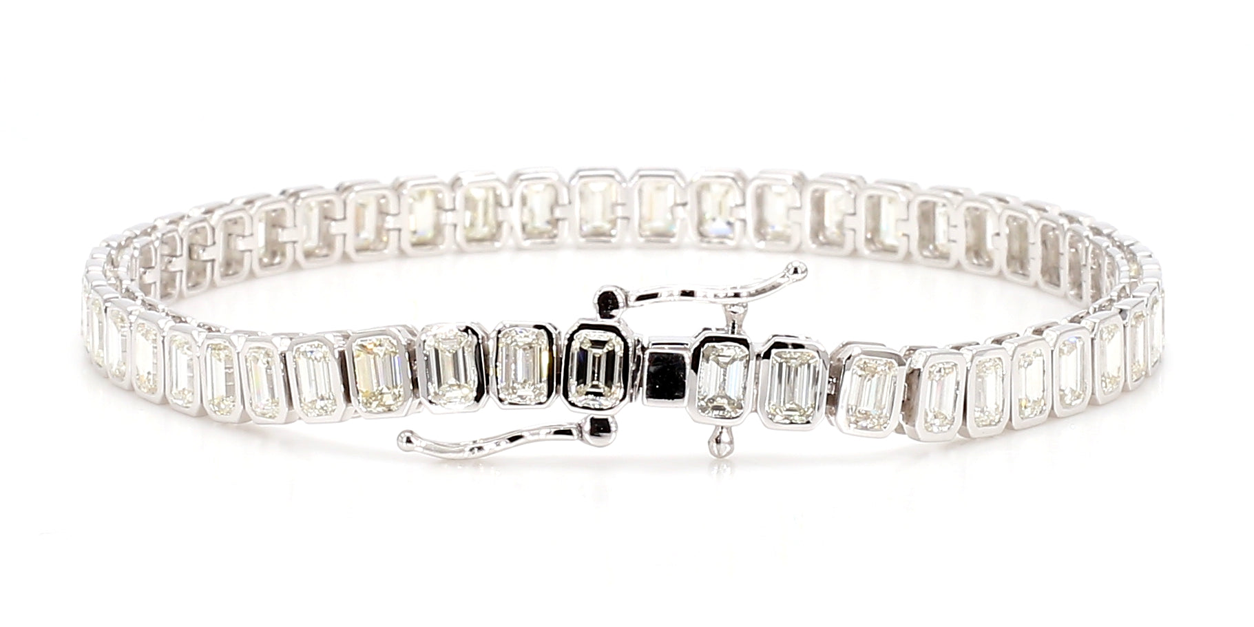 Natural White Emerald Diamond Bracelet