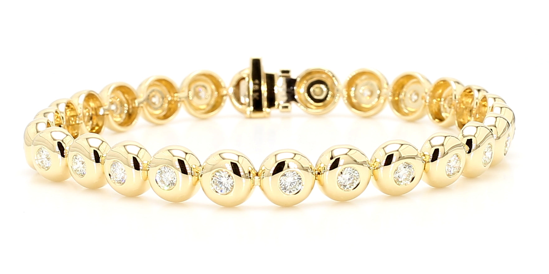Natural White Round Diamond Bracelet