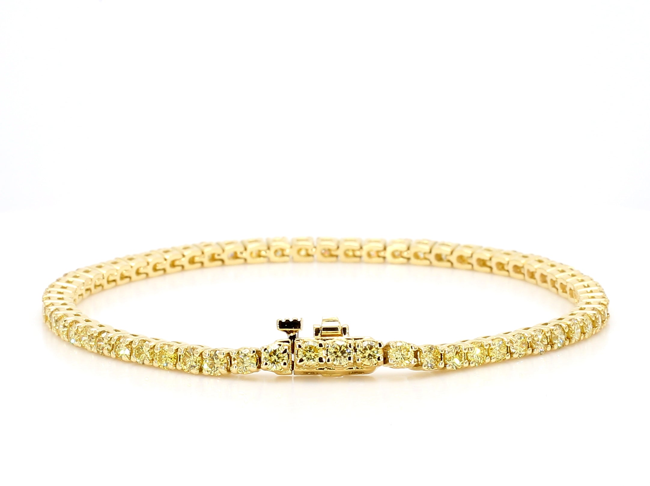Natural Yellow Round Diamond Bracelet