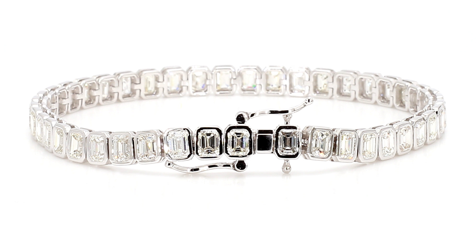 Natural White Emerald Diamond Bracelet