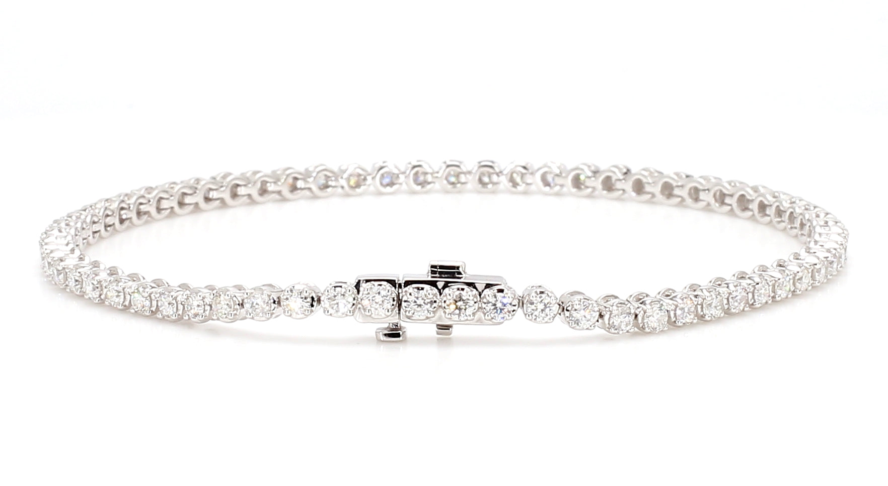 Natural White Round Diamond Bracelet