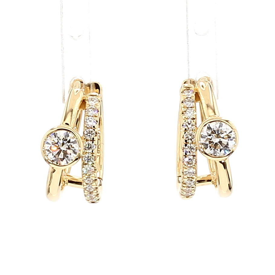 Natural White Round Diamond Earring