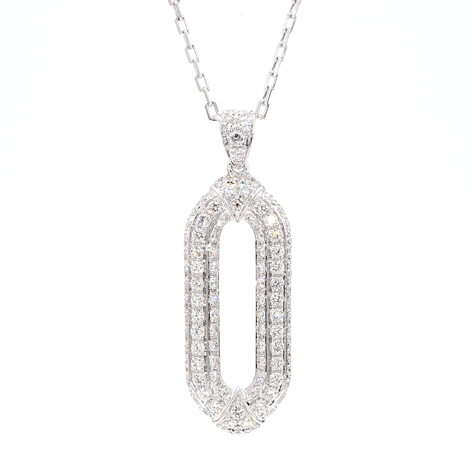 Natural White Round Diamond Pendant
