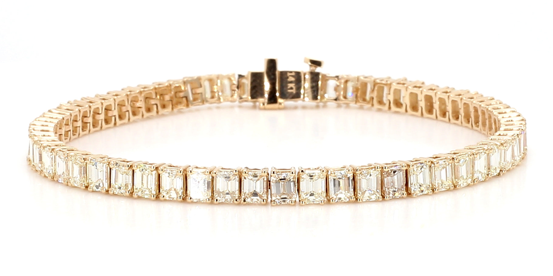 Natural White Emerald Diamond Bracelet