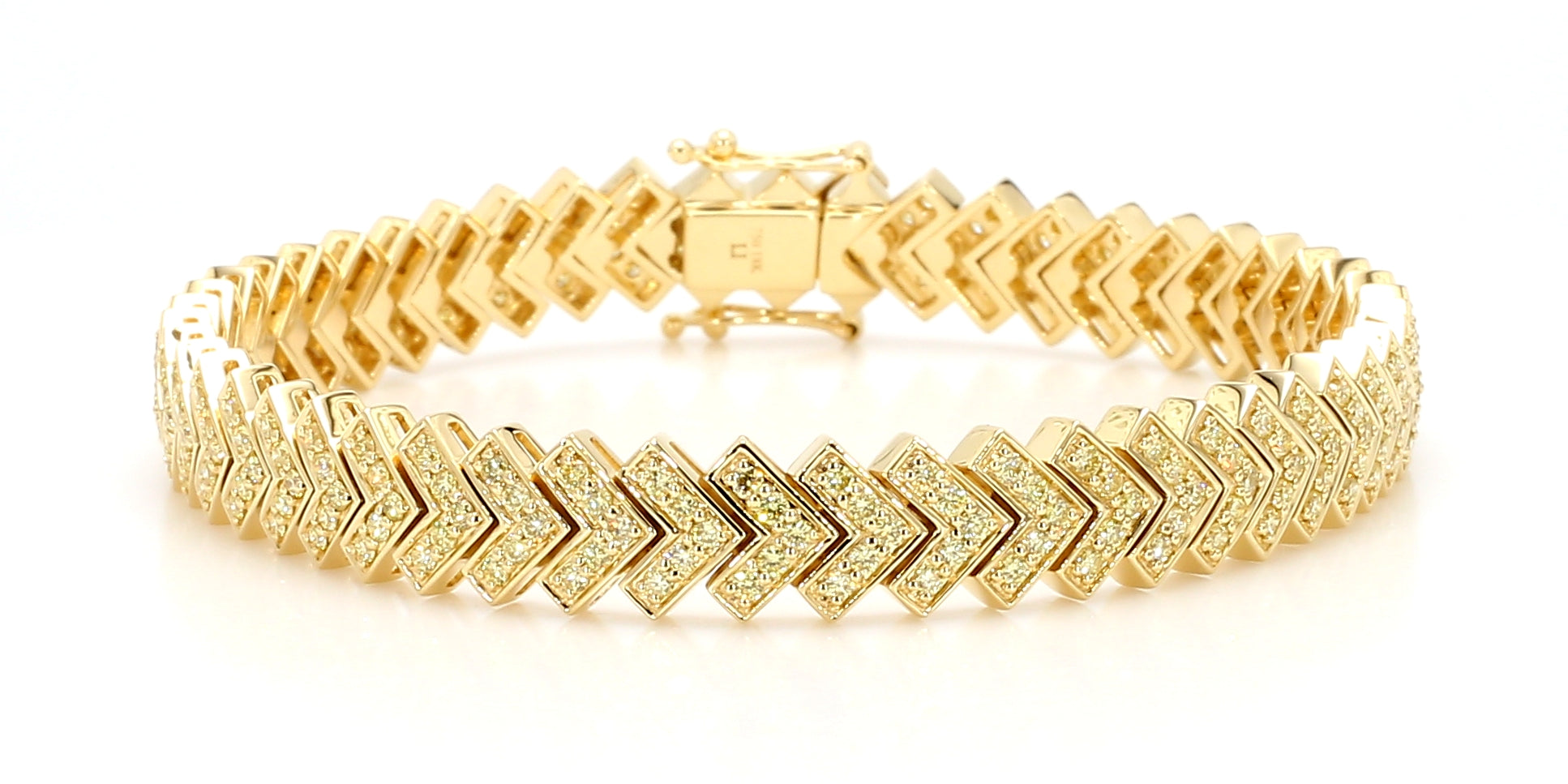 Natural Yellow Round Diamond Bracelet