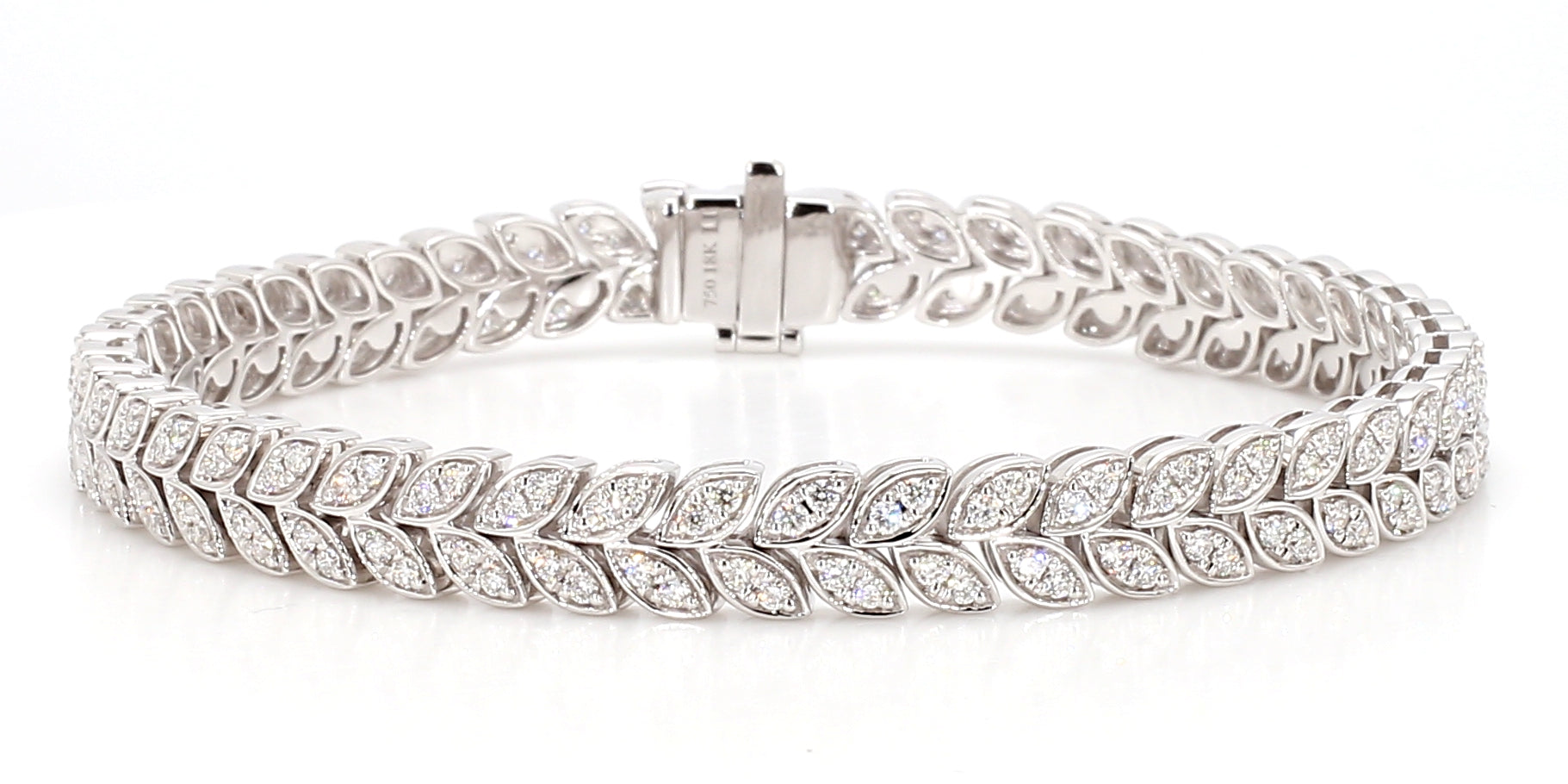 Natural White Round Diamond Bracelet