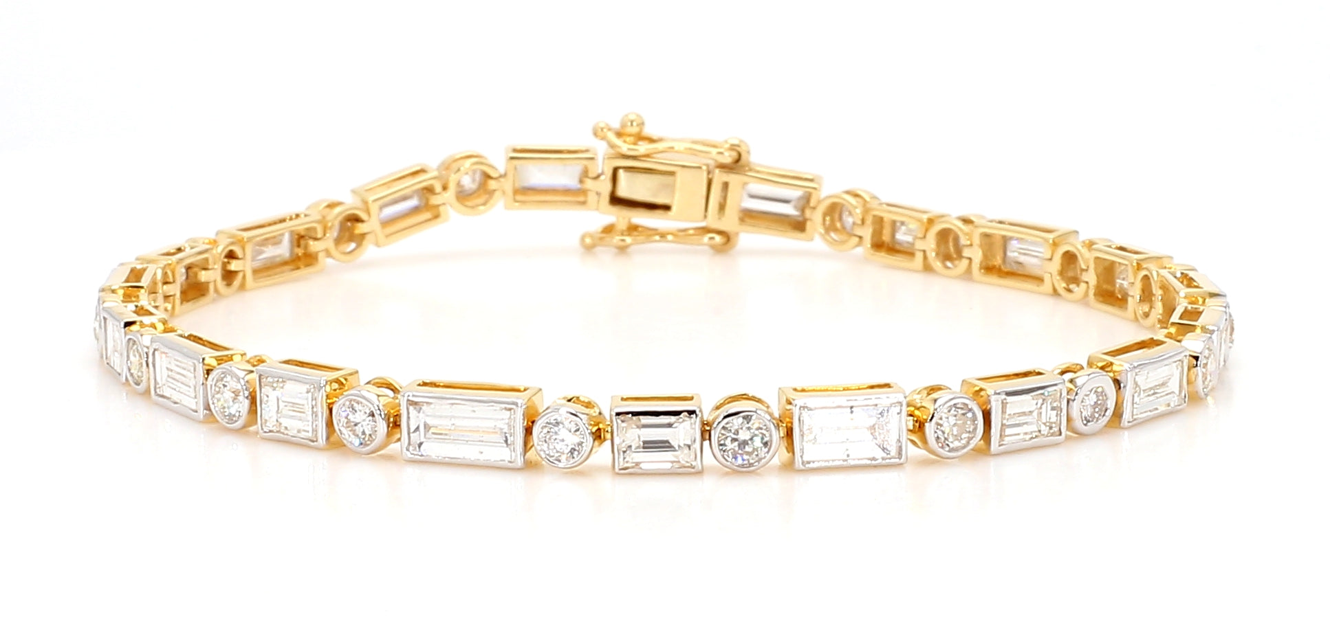 Natural White Baguette Diamond Bracelet
