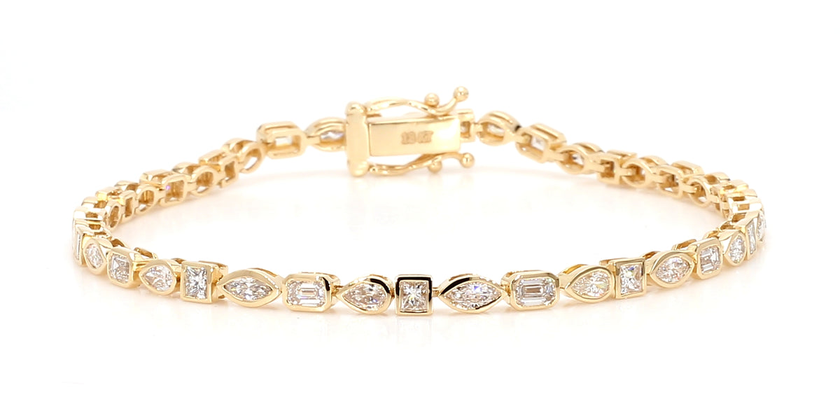 Natural White Emerald Diamond Bracelet