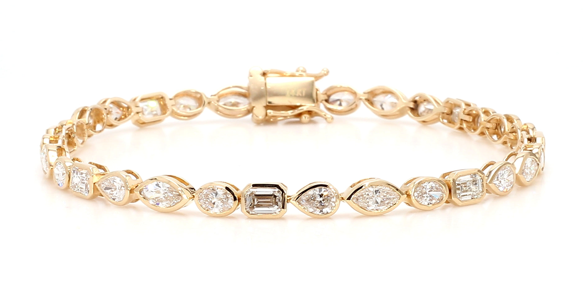 Natural White Oval Diamond Bracelet
