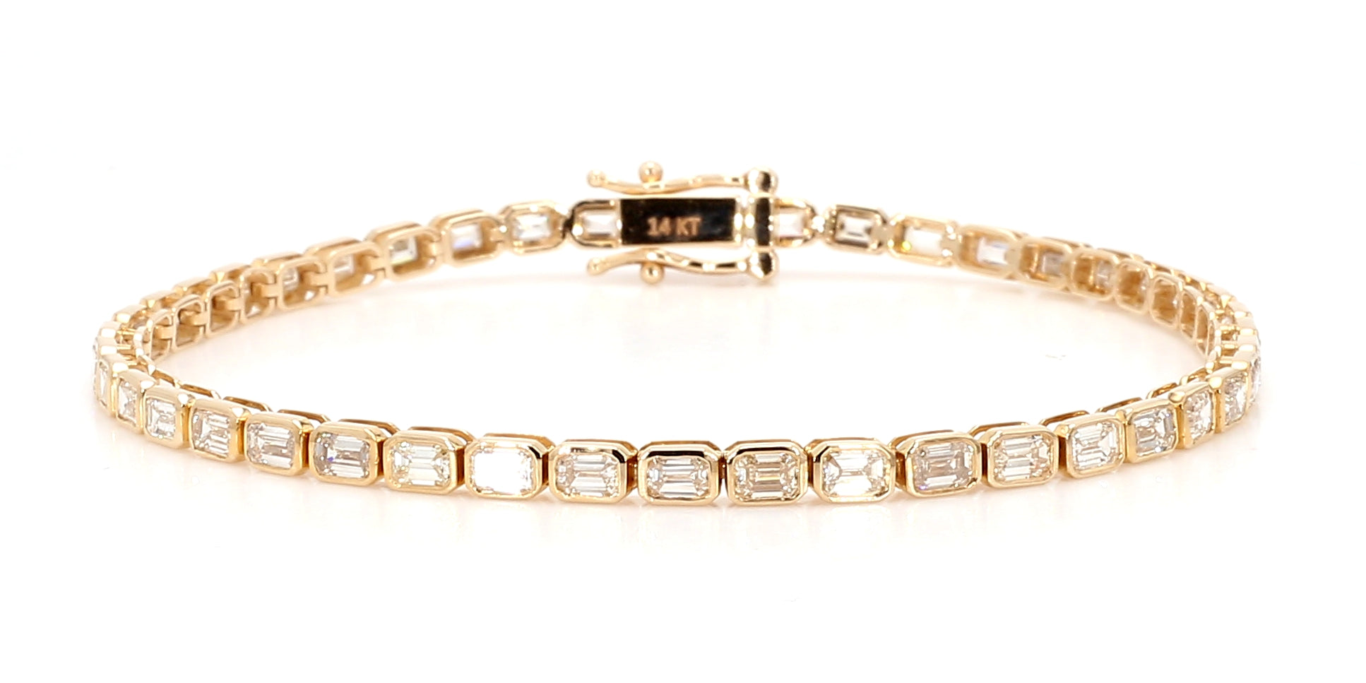Natural White Emerald Diamond Bracelet