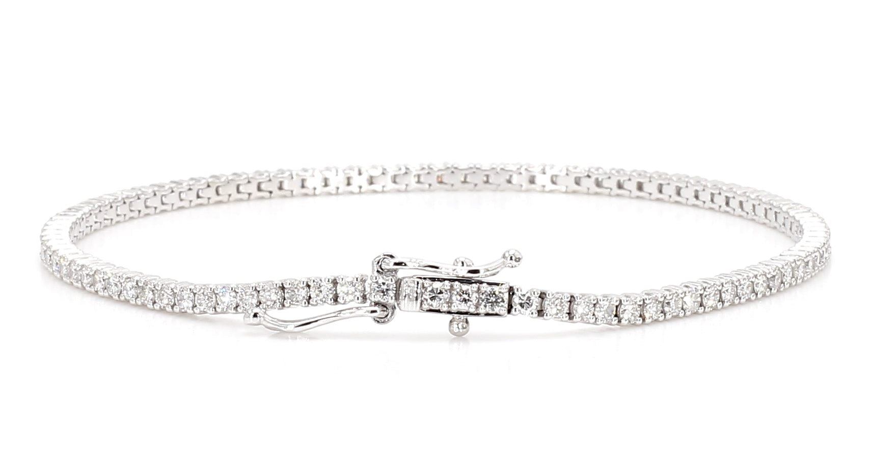Natural White Round Diamond Bracelet
