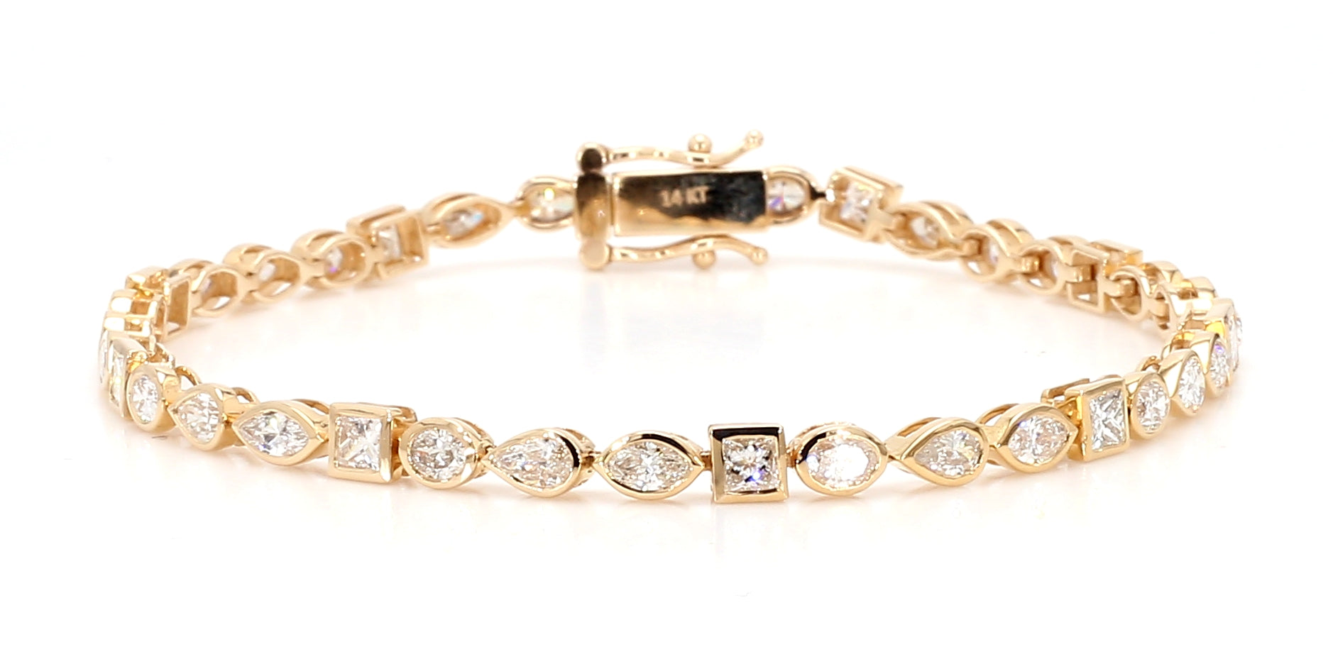 Natural White Pear Diamond Bracelet
