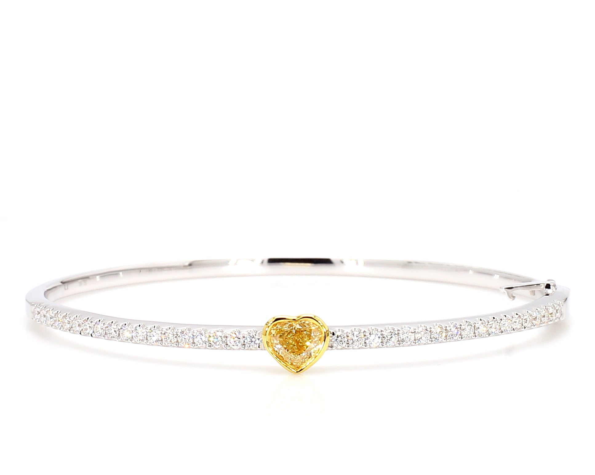 Natural Yellow Heart Diamond Bracelet Gia Certified