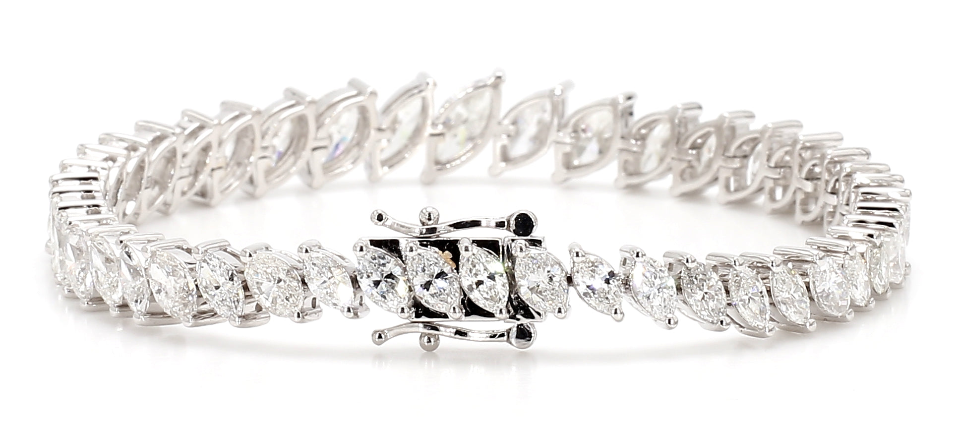 Natural White Marquise Diamond Bracelet