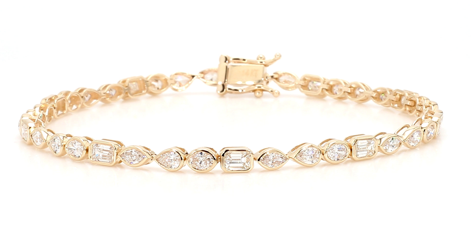 Natural White Emerald Diamond Bracelet