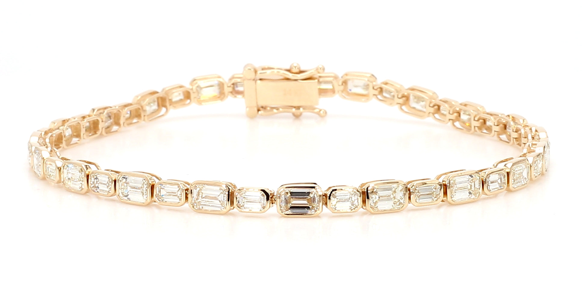 Natural White Emerald Diamond Bracelet