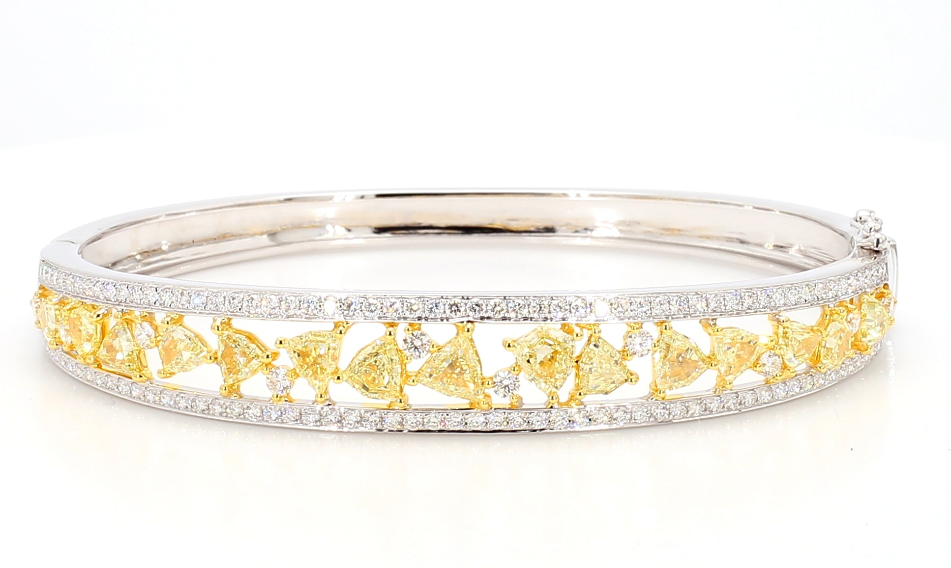 Natural Yellow Trillion Diamond Bracelet