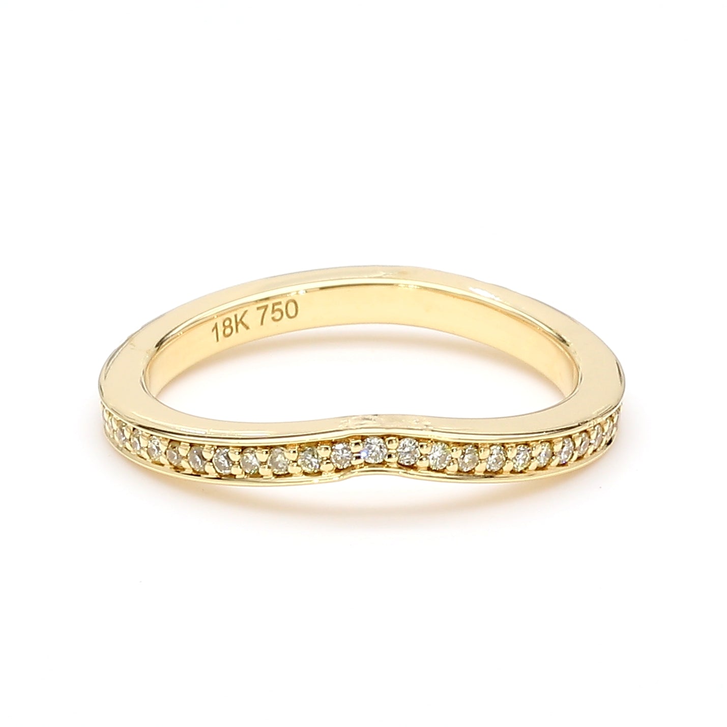 Natural Yellow Diamond Curved Band