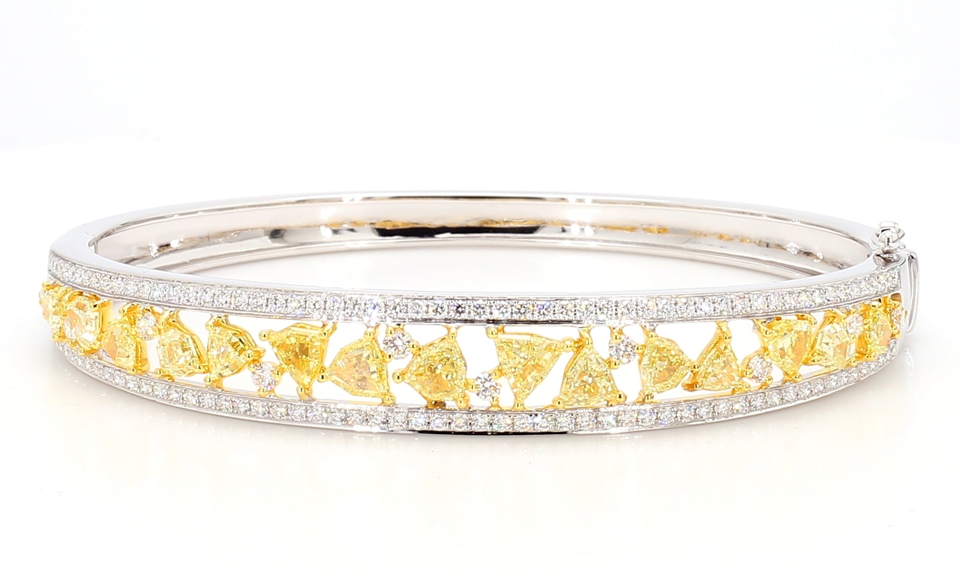 Natural Yellow Trillion Diamond Bracelet