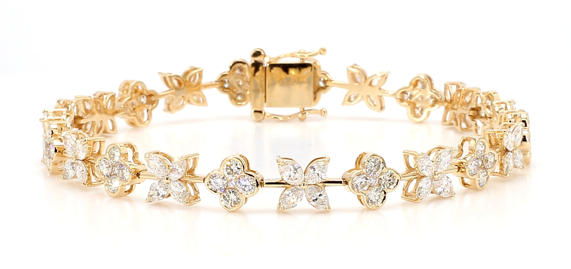 Natural White Marquise Diamond Bracelet