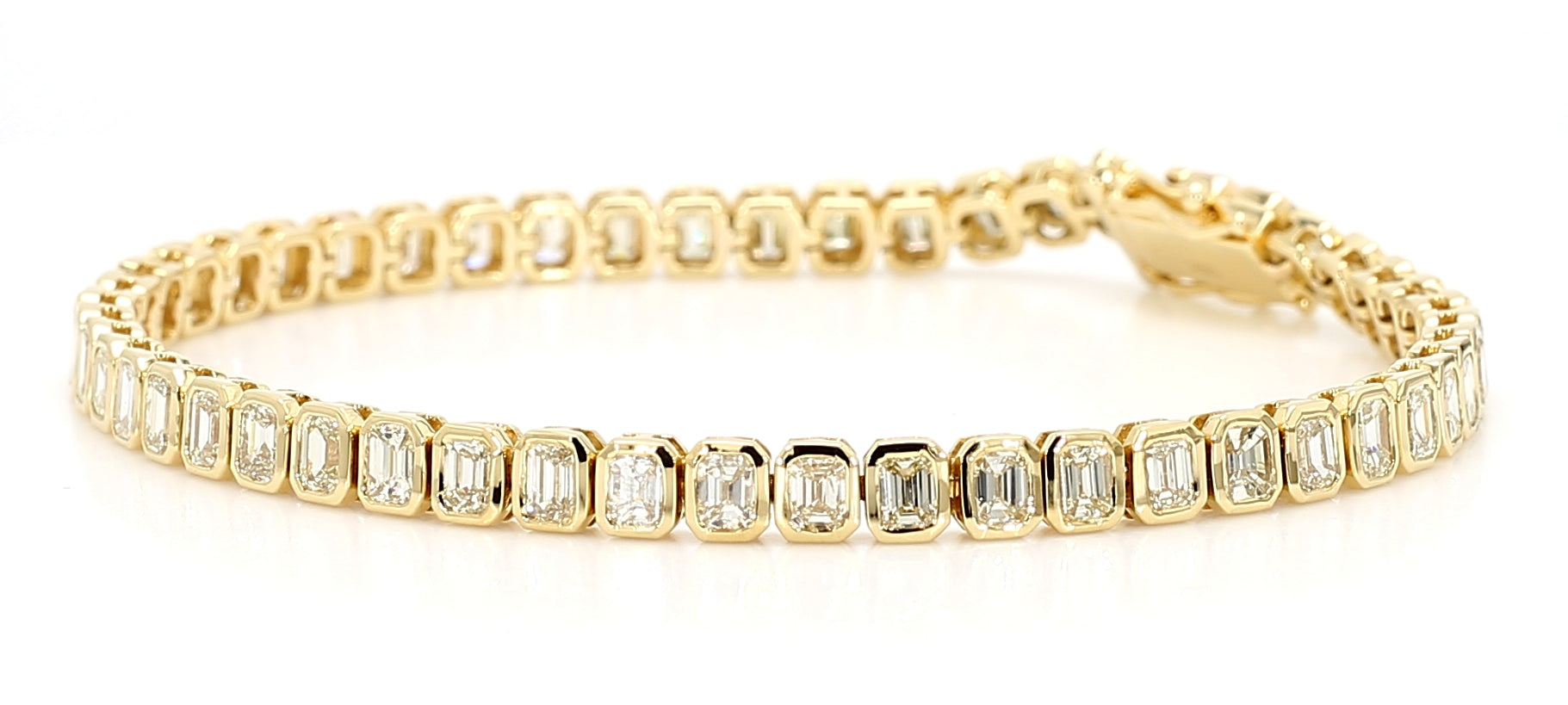 Natural White Emerald Diamond Bracelet