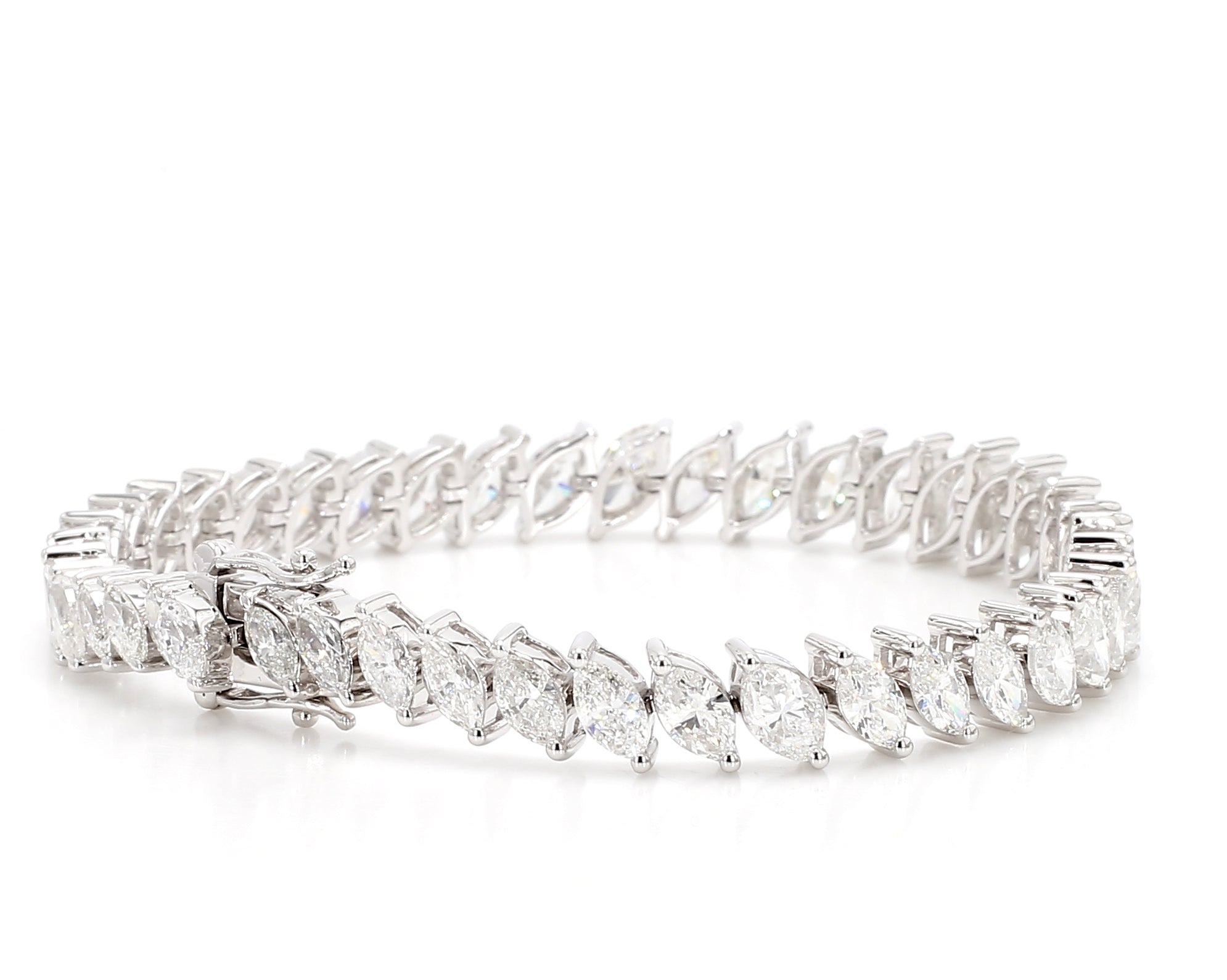 Natural White Marquise Diamond Bracelet