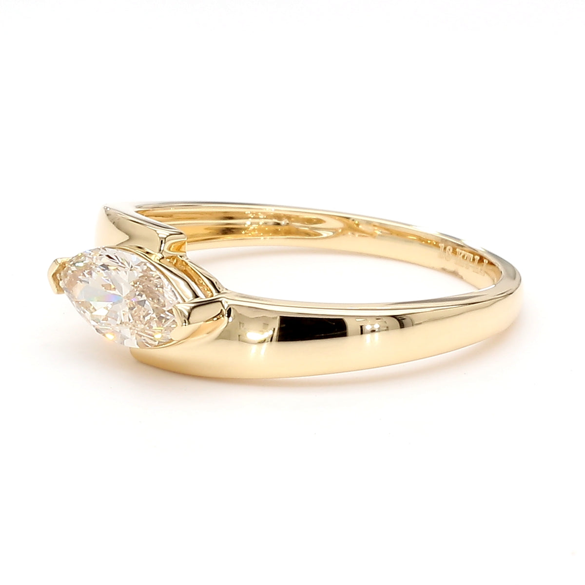 Natural White Marquise Diamond Ring