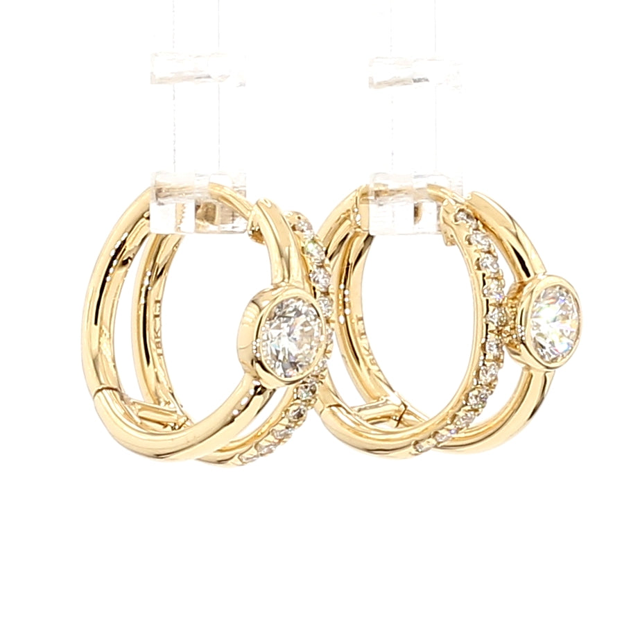 Natural White Round Diamond Earring