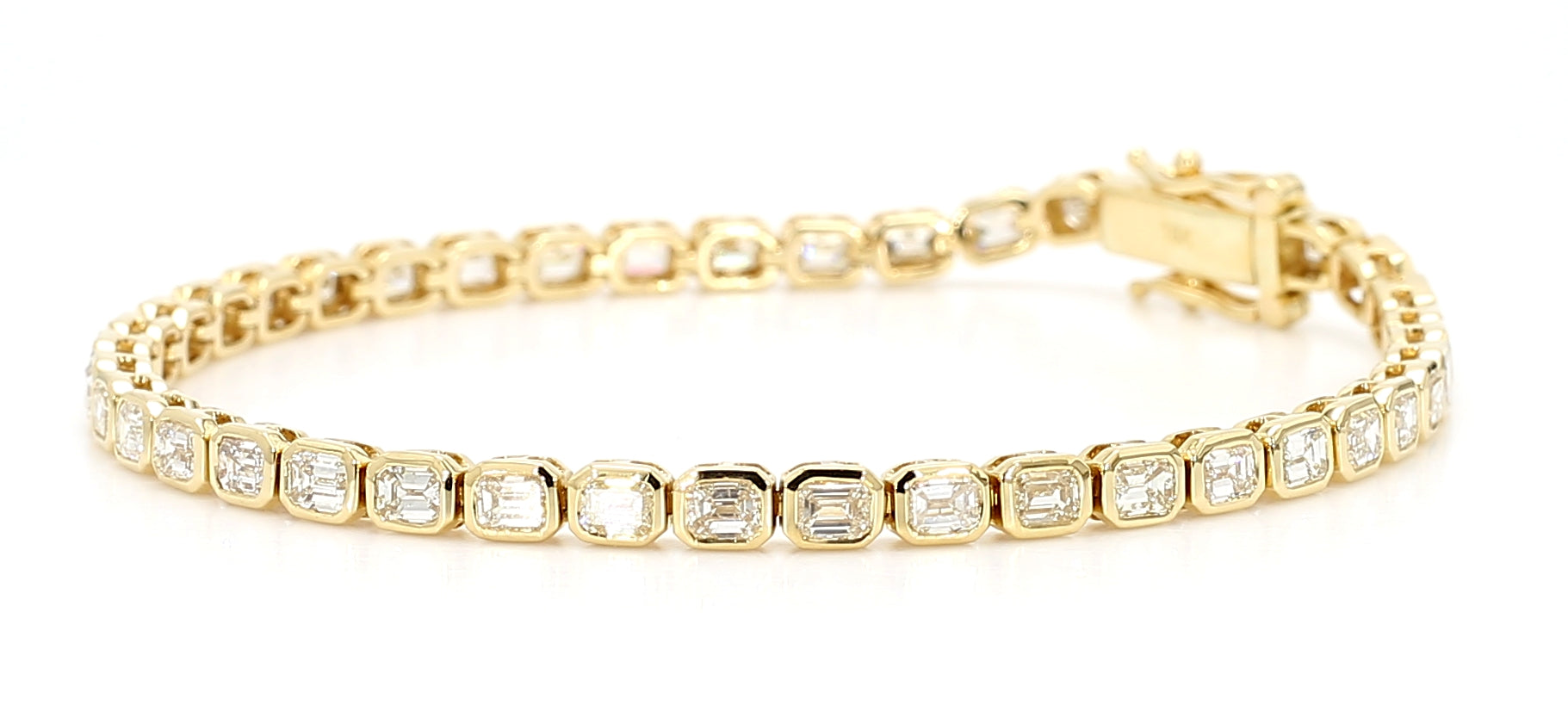 Natural White Emerald Diamond Bracelet