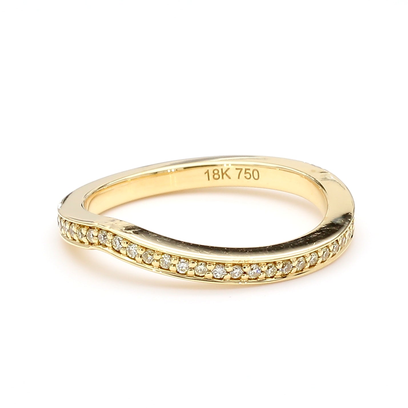 Natural Yellow Diamond Curved Band