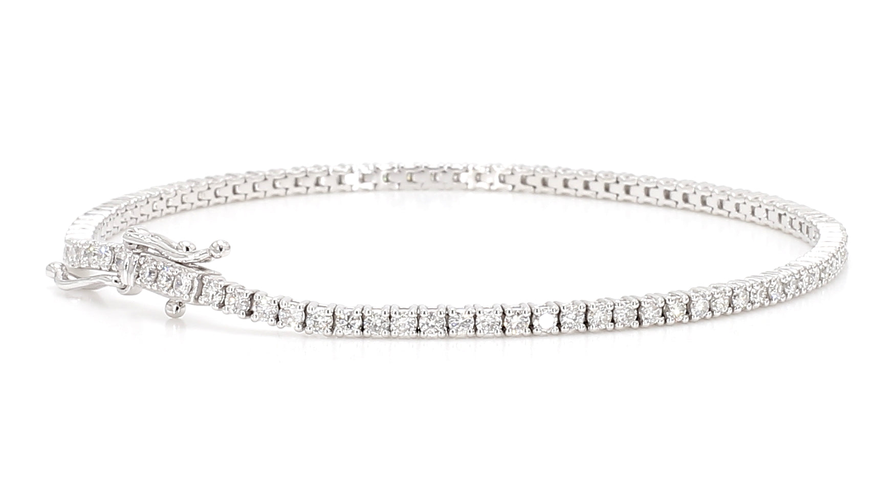Natural White Round Diamond Bracelet