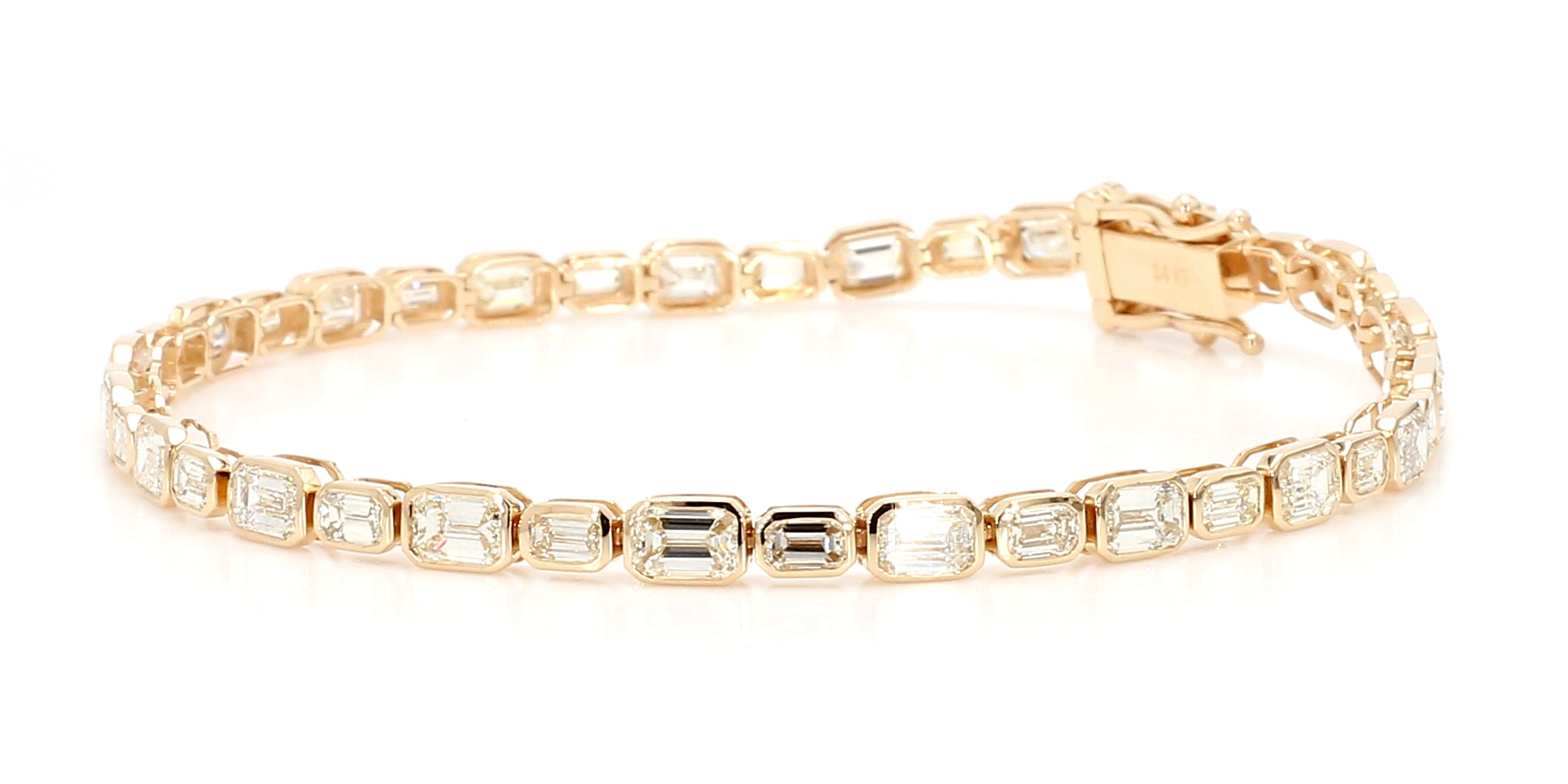 Natural White Emerald Diamond Bracelet