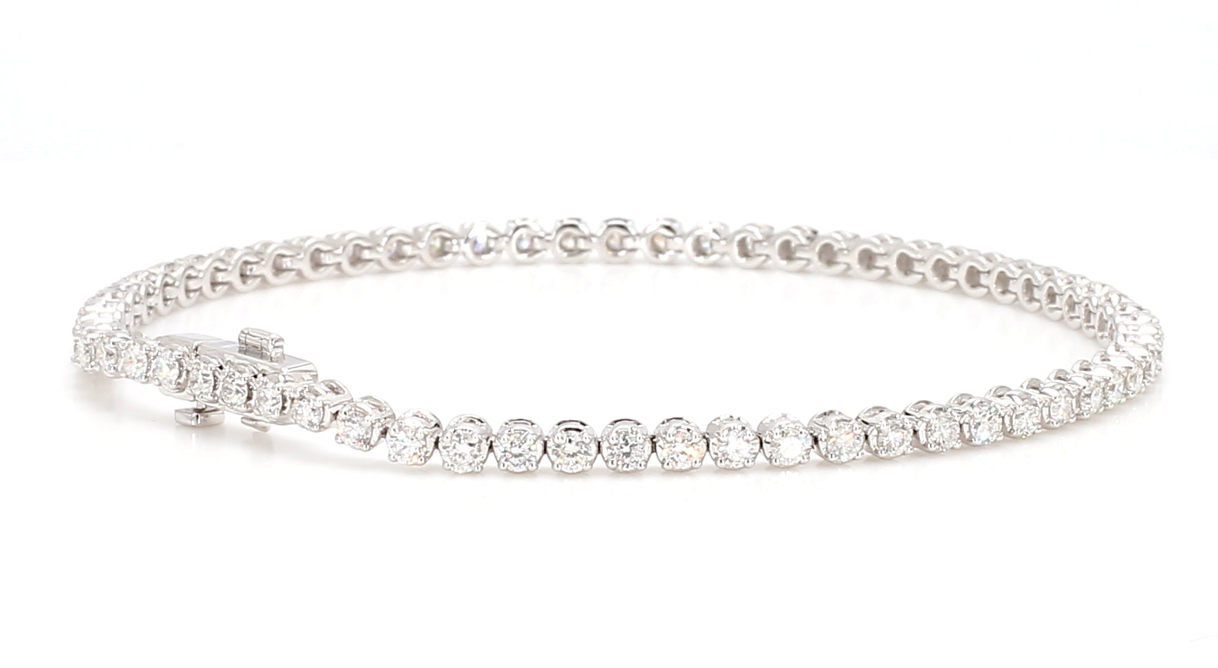 Natural White Round Diamond Bracelet