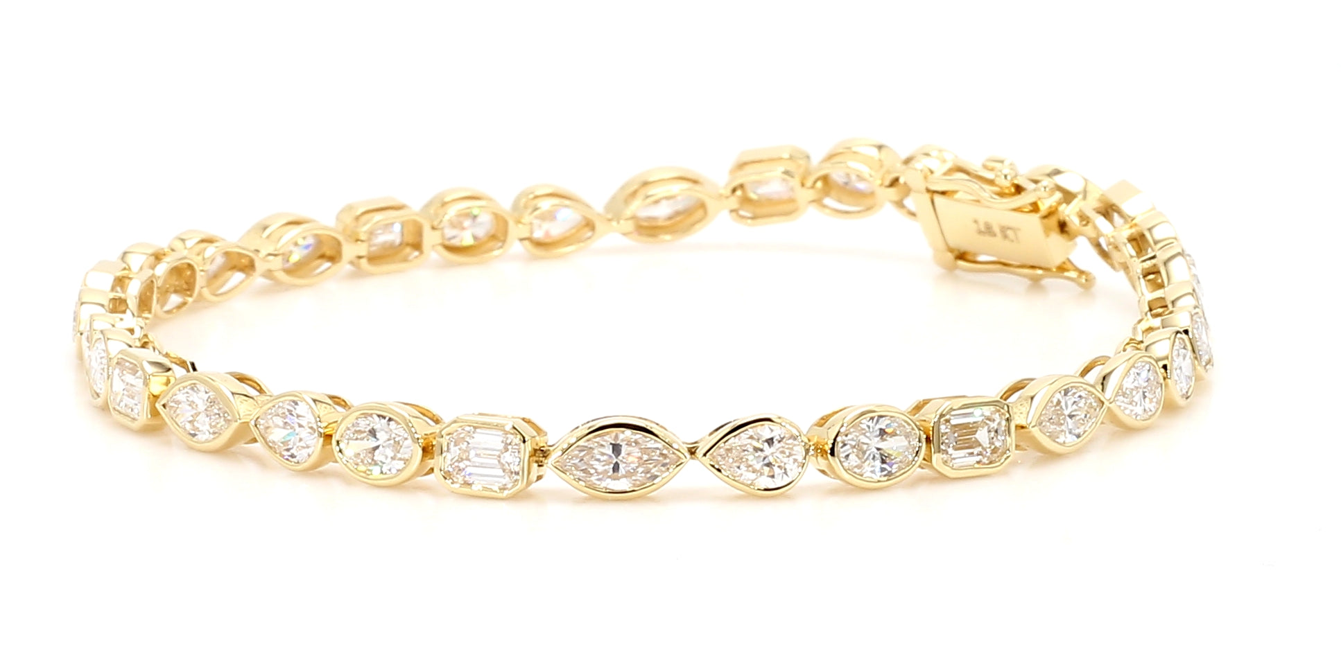 Natural White Emerald Diamond Bracelet