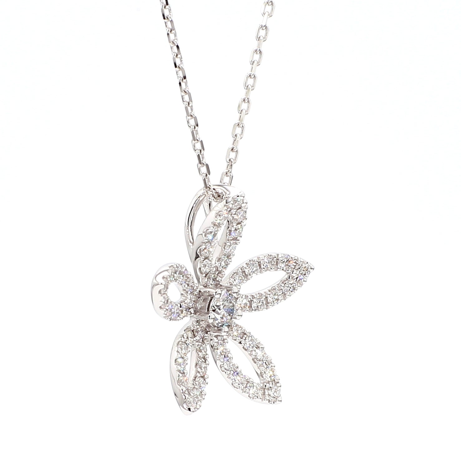 Natural White Round Diamond Pendant