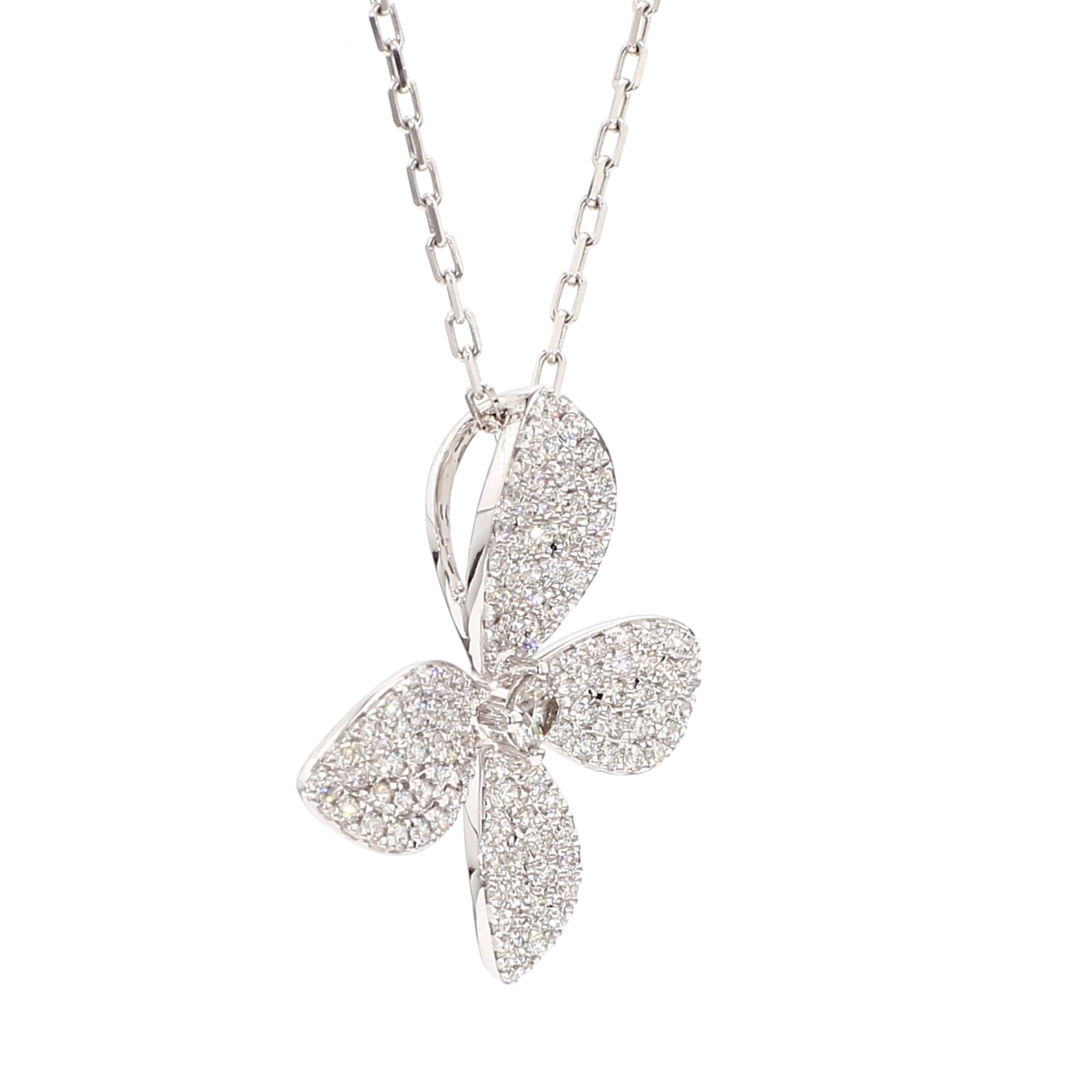 Natural White Round Diamond Pendant