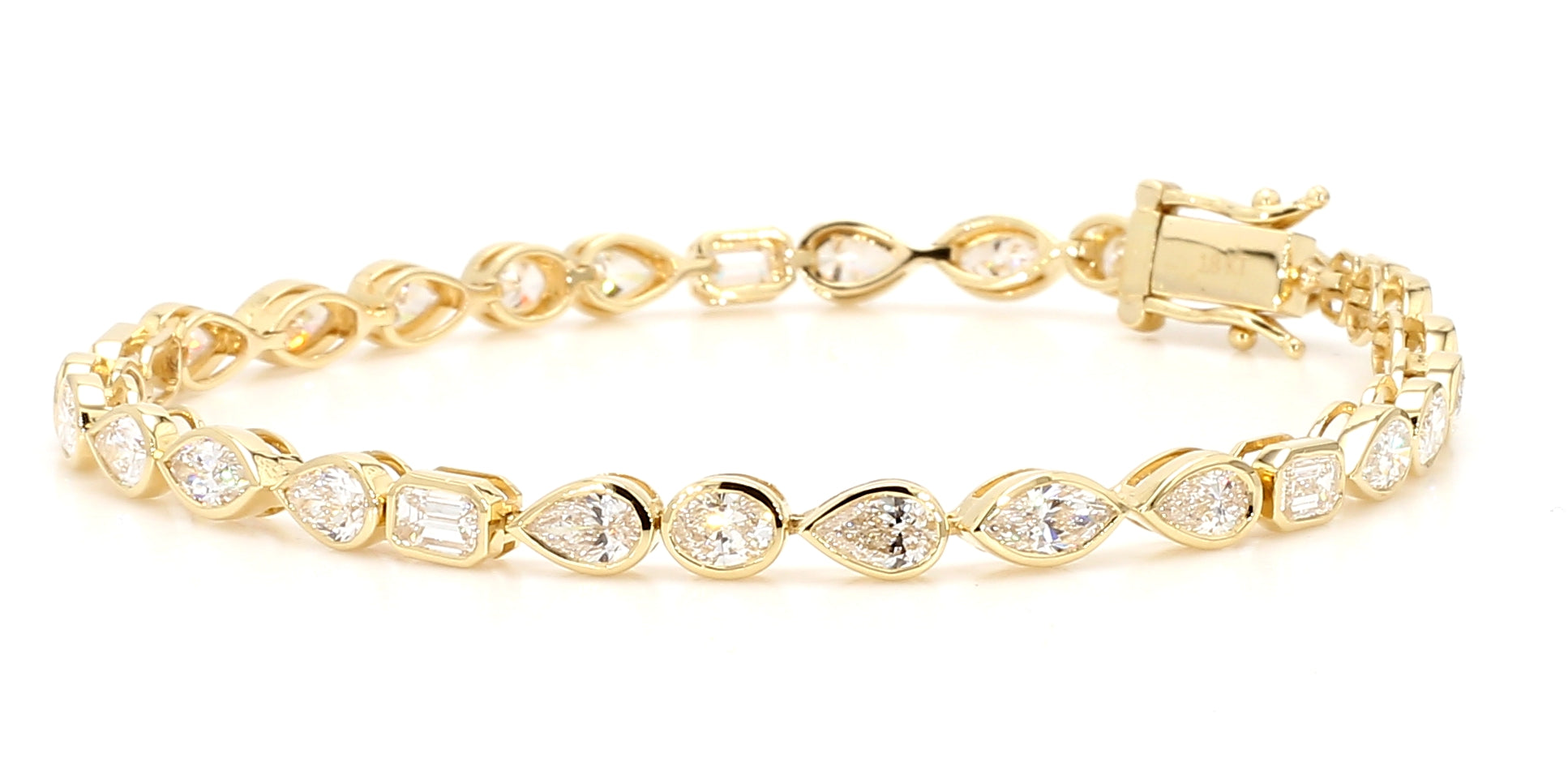Natural White Emerald Diamond Bracelet